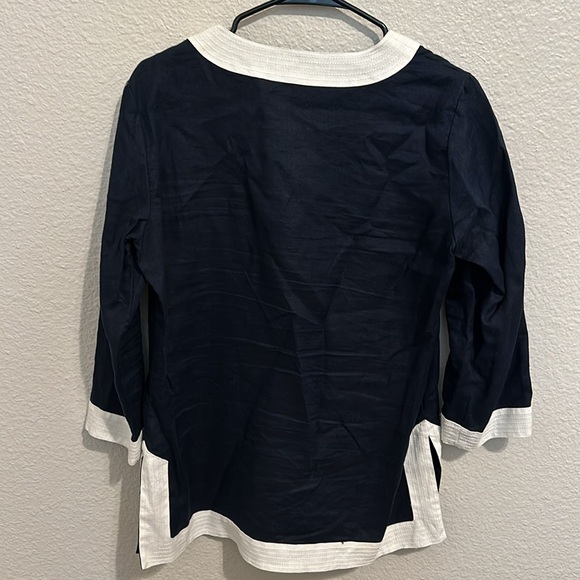 Jones New York Tunic Top. Size L. 100% Linen - Picture 2 of 2
